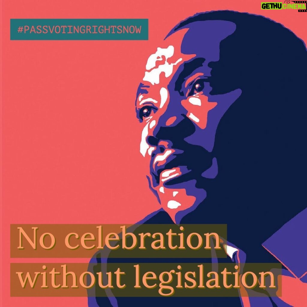 Bryan Cranston Instagram - Today, on his birthday, I’m wondering what Martin Luther King would think about our society’s progress with civil rights… I’m sensing he’d wear a grimace. Not a very happy birthday. The current drive by legislators in several states to restrict voting isn’t even subtle racism - it’s blatant. It reminded me of a quote by President Lyndon Johnson, that I learned when preparing to portray him in a Broadway play. LBJ was the architect of the voting rights act of 1965 that made it easier - not harder for all people to vote… and isn’t that what democracy means, encouraging all citizens to participate in their government? “Until justice is blind to color, until education is unaware of race, until opportunity is unconcerned with the color of men's skins, emancipation will be a proclamation but not a fact.”Lyndon B Johnson We’ve got a long way to go, but Dr. King was not one to give up, and neither should we. Have a nice day. Be kind. Stay well. BC #PassVotingRightsNow #MLK #MLKDAY