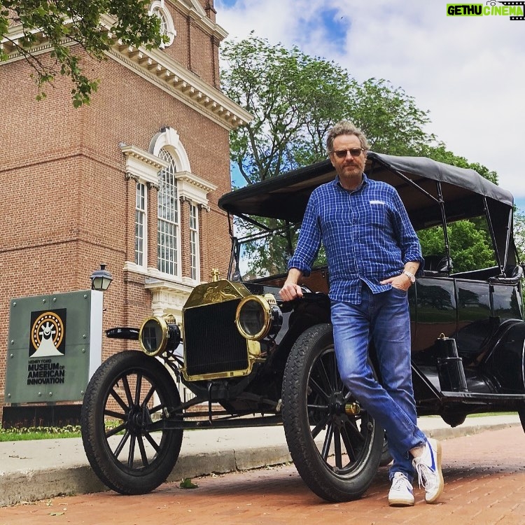 Bryan Cranston Instagram - This old boy is nearly 100 years old. No, not me, the Ford Model T. Took that beauty out for a spin at the Henry Ford Museum of American Innovation the other day - could have spent several days there. If you’re near Detroit Michigan, it’s really worth a visit. Time to see this great nation of ours. BC