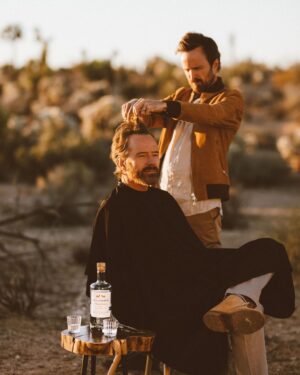 Bryan Cranston Instagram - Are you ready for summer? We at @DosHombres are getting things in order to take over the summer in a big way. Excited to have you along for the ride. 🥃

🎨 @danielepiersonsbeauty 
👕 @ilariaurbinati 
📷 @heretosaveyouall 

P.S Don’t let this man near your hair @aaronpaul
