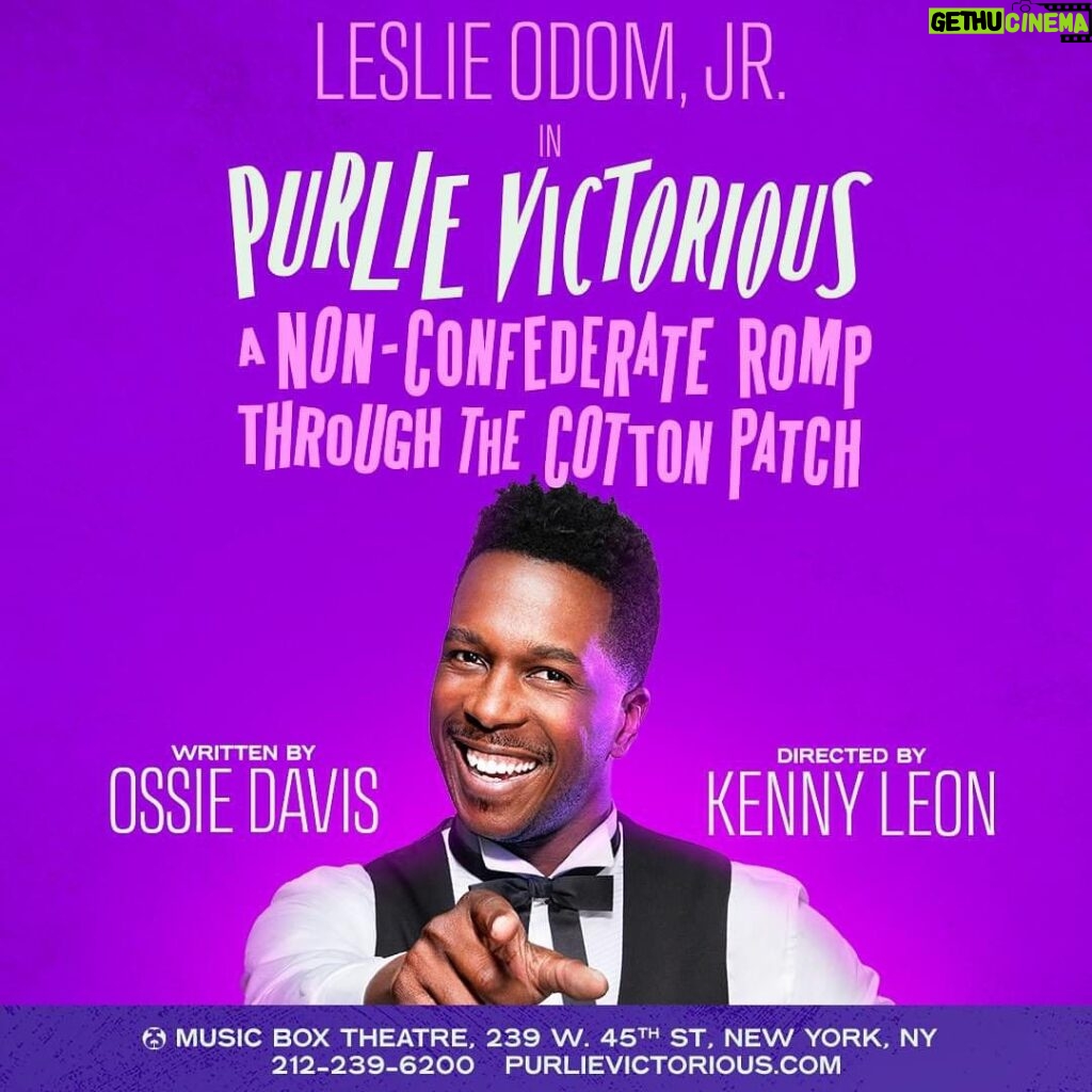 Bryan Cranston Instagram - If you’re heading to New York soon - I strongly recommend seeing the Broadway show, PURLIE VICTORIOUS. Written by the great actor Ossie Davis Jr. over 60 years ago, it’s as if it was written today. Funny and provocative. The performances by Leslie Odom Jr. (Tony winner from Hamilton) as Purlie Victorious, and a performer I didn’t know (but now will never forget) Kara Young as Lutiebelle Gussie Mae Jenkins, lead a great cast at the Music Box Theatre. Go see it! BC