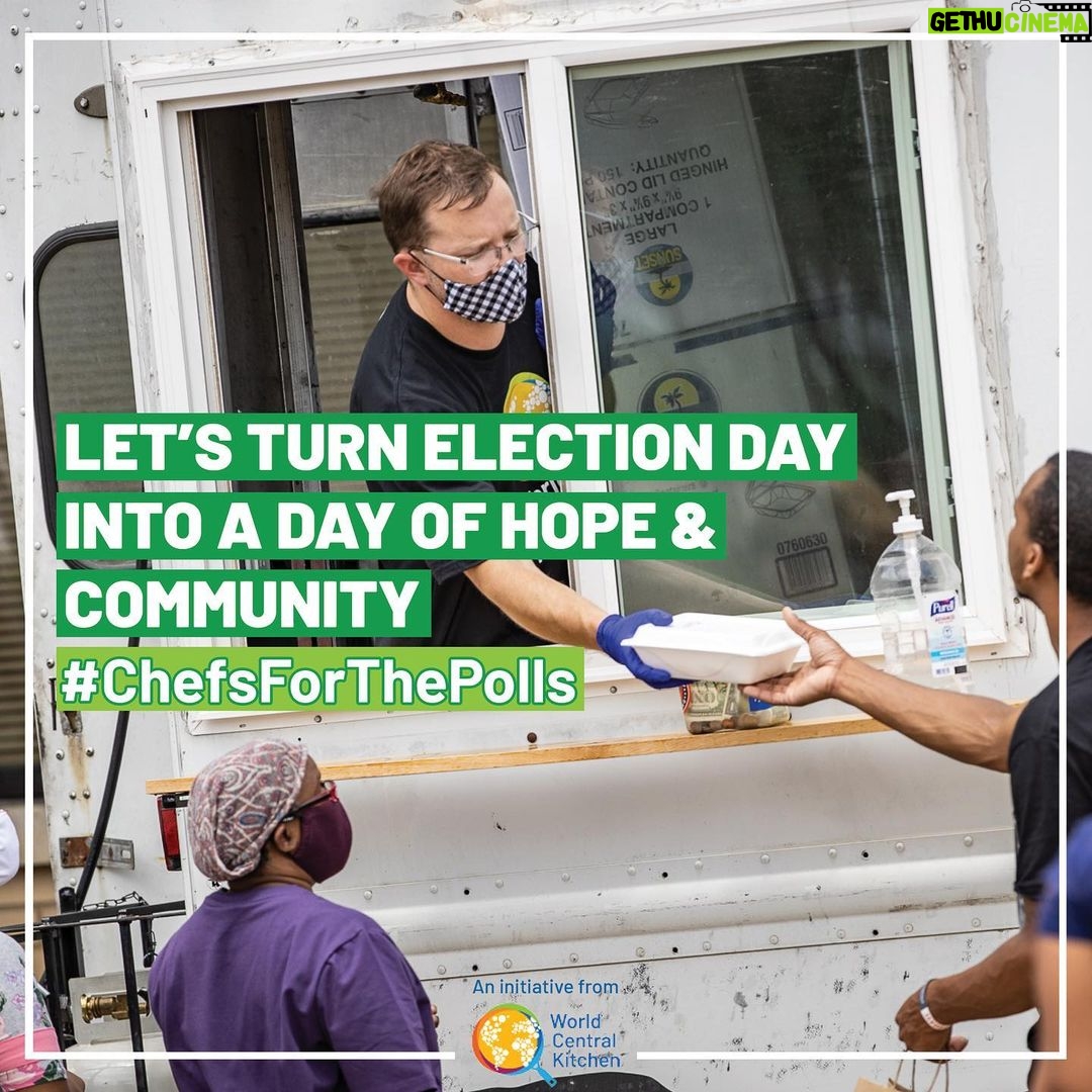 Bryan Cranston Instagram - Getting out to vote never felt better - or tasted better! Today, I’ll be at the polling station at the Algiers Courthouse in New Orleans with the World Central Kitchen, distributing food, lending support, and trying not to get in the way of the great assistance they are offering the public and poll workers free of charge. Maybe see you there. Why not VOTE TODAY, wherever you may be?! No Vote - No Voice #freefood #freethevote #voterrights #votetoday #registertovote #2020election @wckitchen @chefjoseandres @cityofnola