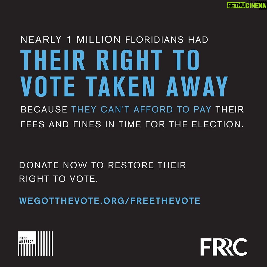 Bryan Cranston Instagram - Today is National Voter Registration day, as you know it’s a matter I care deeply about. On this day, I want to encourage us to help those voters in Florida who may be challenged by their state’s pay-to-vote system, meaning formerly convicted individuals are faced with fees & fines before they can register, and many can’t afford those. I recently learned that there are over 18million previously incarcerated people who are eligible to vote. Let’s do what we can to give them back that right. I’ll be donating to wegotthevote.org/freethevote, join me ? Oh, and don’t forget to get YOUR registration in. Vote however you want, just make sure your voice is heard. BC #novotenovoice #generalelection2020 #voterregistration #freethevote @flrightsrestore