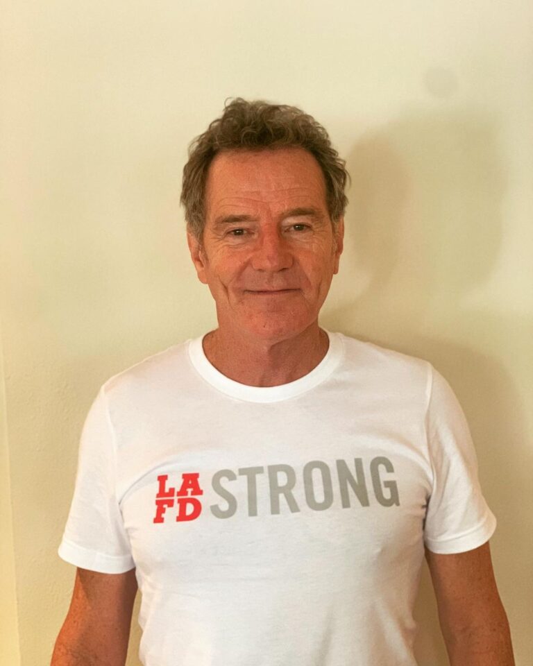 Bryan Cranston Instagram - I’m a fan of LA Fire Department - are you? Join me in showing your support for our LAFD heroes by grabbing one of these awesome shirts from the @LAFDfoundation.  Proceeds will fund the tools + safety gear our firefighters desperately need now.  Together, we can be #LAFDstrong. Hope you’re all staying safe out there. BC