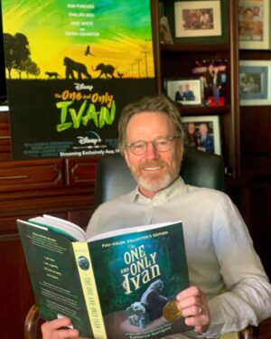 Bryan Cranston Instagram - I know yesterday was National Book Lover’s Day. I’m not a day late, I’m 364 days early for next year!  I love reading for pleasure, and in my life I also get to read for my work. The One and Only Ivan was a book I really responded to, so that’s why I wanted to be in the movie. Enjoy!
#theoneandonlyivan #disney #disneyplus #august21st #nationalbookloversday #booklovers