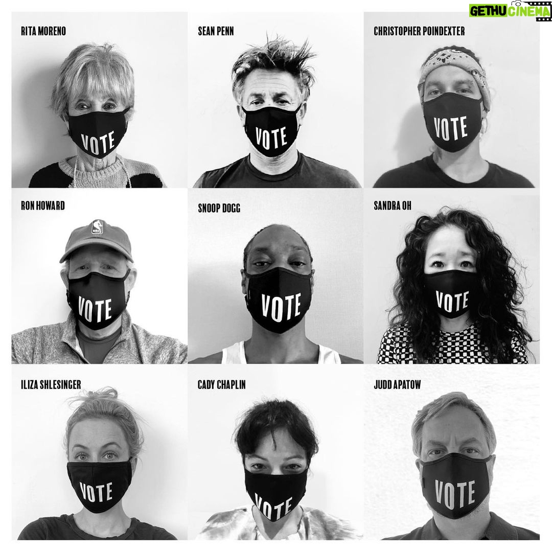 Bryan Cranston Instagram - I’ve got my mask on, and I’m ready to vote. Oh and I brought some friends along with me. Go to @WhenWeAllVote and join the movement by learning how to get registered and ready to vote by making YOUR voting plan. Support #whenweallvote’s mission with your own VOTE face mask @Bloomingdales which donates a portion of the proceeds to their cause. #novotenovoice