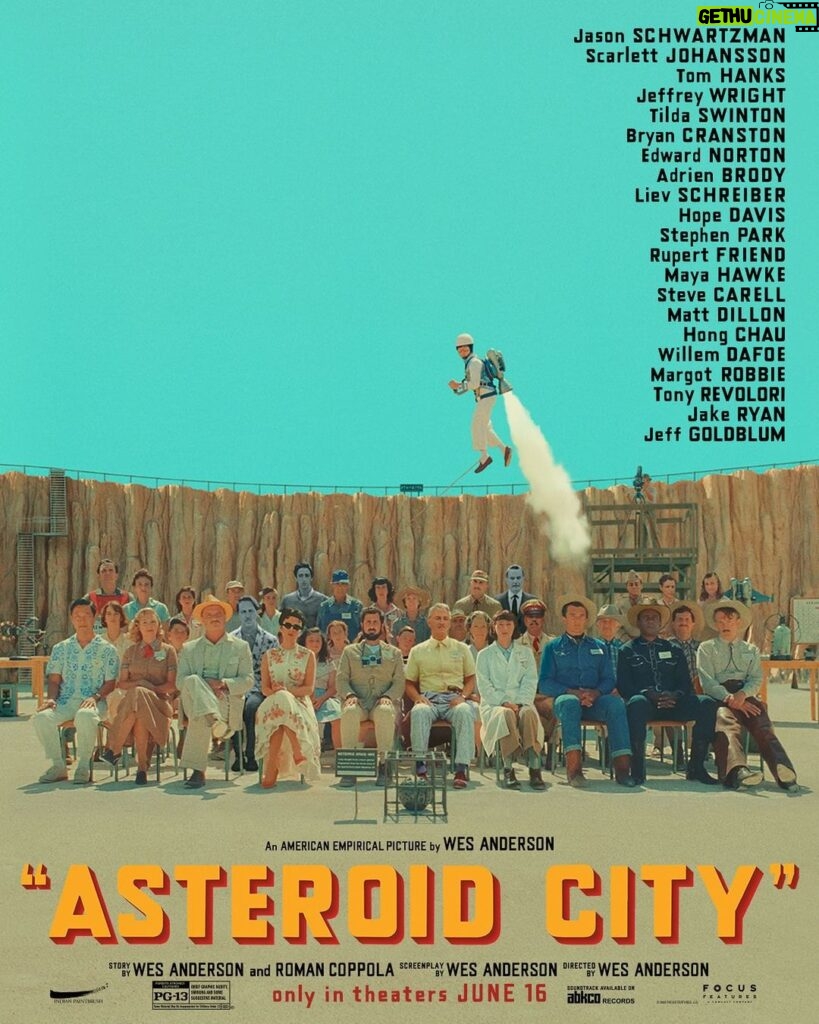 Bryan Cranston Instagram - “All Systems Go” for the launch of Asteroid City! Wait till you see this bold, oddly sweet, adventurous story, told by the one and only… Wes Anderson. See you at the movies, out June 23rd #AsteroidCity