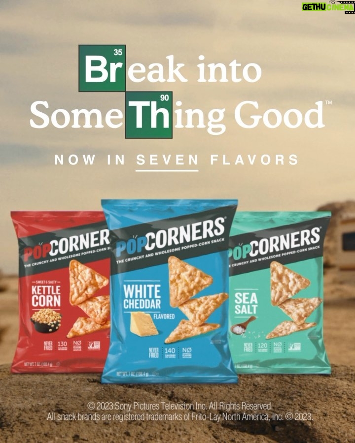Bryan Cranston Instagram - #PopCorners_Partner Walt and Jesse are back in the business…the snack business with @popcorners. #PopCornersBreakingGood ​
