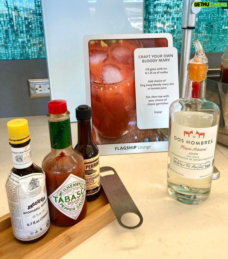 Bryan Cranston Instagram - I’m in the @americanair lounge enjoying a Bloody Maria with @doshombres Travel safely everyone and have a great Thanksgiving. BC