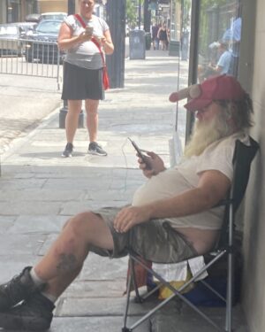 Bryan Cranston Instagram - Just walkin’ around the French Quarter when I noticed this dick head was getting some attention.