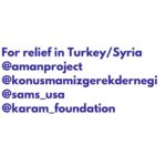 Bryan Safi Instagram – These are orgs in the affected areas doing the work. The first one @project.aman in LGBTQ+ operated and is helping queer refugees in camps already in a perilous situation made worse by the disaster. The second one @konusmamizgerekdernegi  is helping to get menstruation hygiene products to those affected. The last two @sams_usa and @karamfoundation are also strongly recommended. Thank you @opticalsympathy for the suggestions. Please click on the tags and donate.