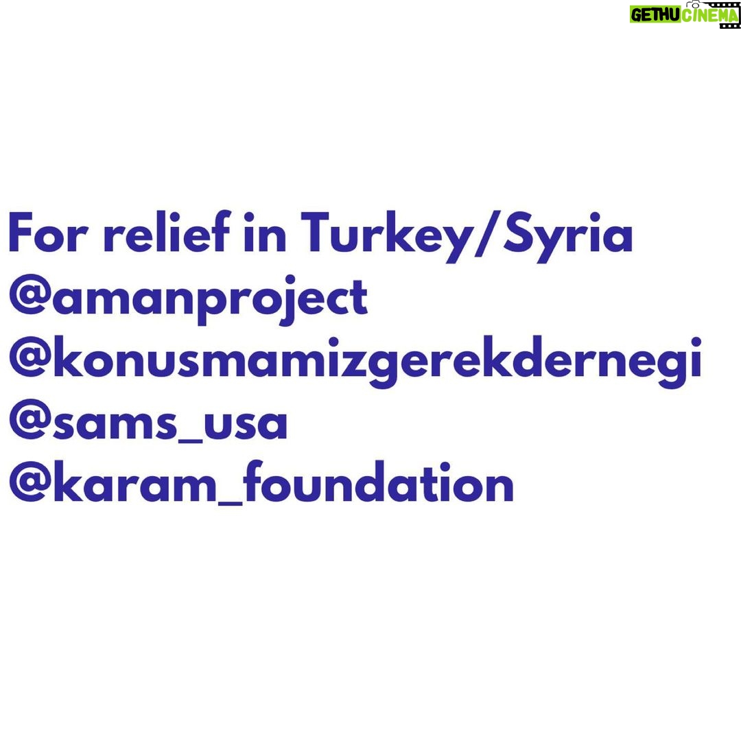 Bryan Safi Instagram - These are orgs in the affected areas doing the work. The first one @project.aman in LGBTQ+ operated and is helping queer refugees in camps already in a perilous situation made worse by the disaster. The second one @konusmamizgerekdernegi is helping to get menstruation hygiene products to those affected. The last two @sams_usa and @karamfoundation are also strongly recommended. Thank you @opticalsympathy for the suggestions. Please click on the tags and donate.