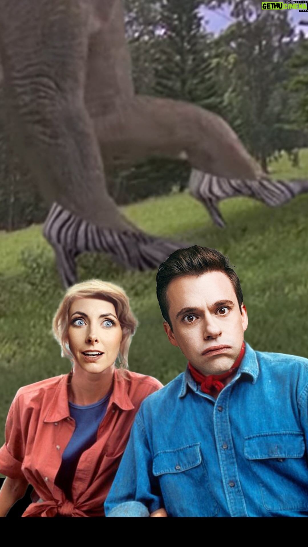 Bryan Safi Instagram - Fun Fact: Dinosaurs are reptiles! #attitudespod #bryansafi #eringibson #comedy #comedian #comedians #comedyreels #comedypodcast #comedyvideos #comedyvideo #dinosaur #dinosaurs #jurassicpark #jurassicworld #lol #spotifypodcast #applepodcast #applepodcasts #patreon #patreoncreator Jurassic Park