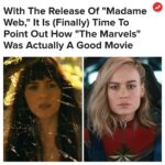 Buzzfeed Instagram - Madame Web is being called a bad movie you need to go see to believe, while The Marvels was unfairly criticized and was objectively a fun movie. More at the link in bio 👀