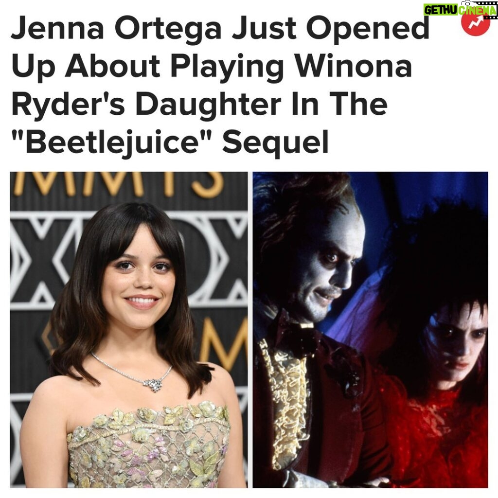Buzzfeed Instagram - "We butt heads quite a bit," Jenna Ortega told Vanity Fair of her character and the "Beetlejuice" legend. More at the link in bio 🪲