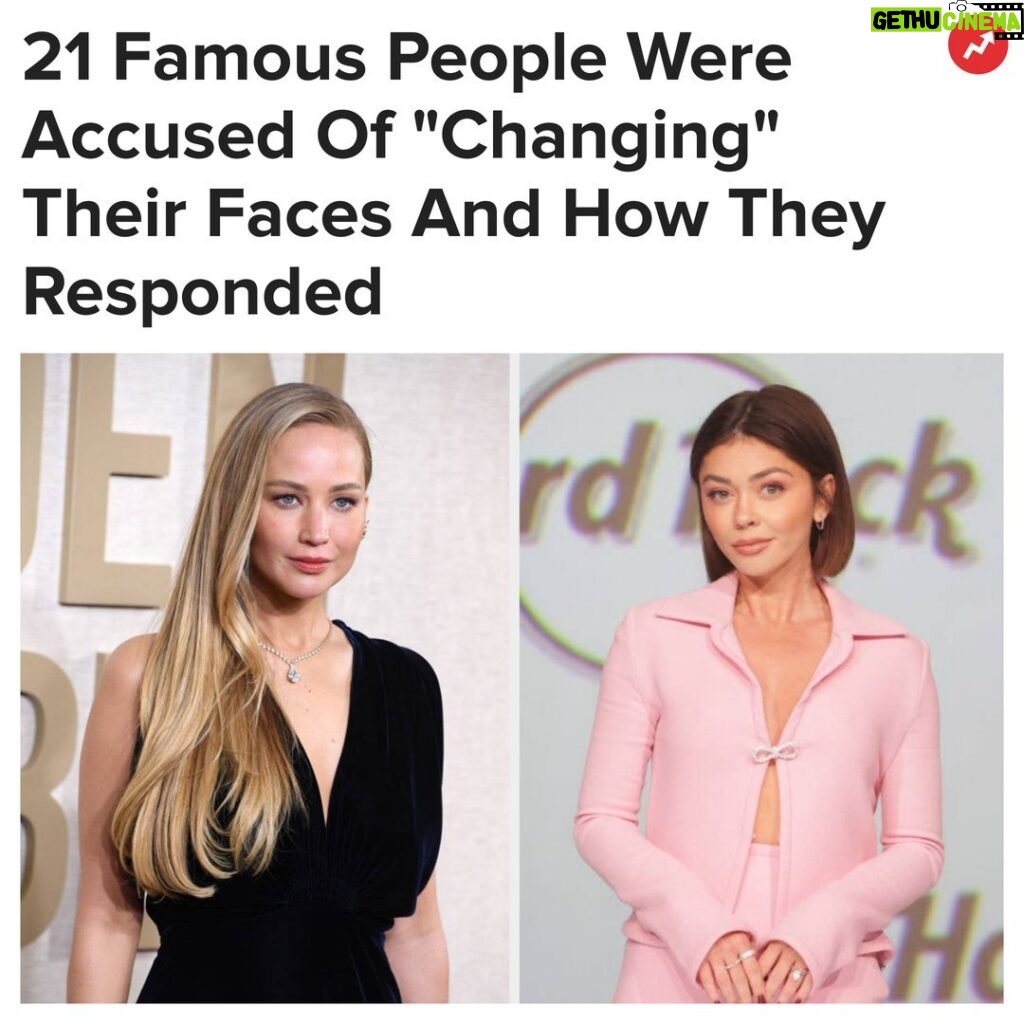 Buzzfeed Instagram - When commenters tried to shame Ariel Winter for having "so much plastic surgery," she replied, "I appreciate you wanting to help girls love themselves the way they are, but you are also kind of cutting someone (me) down. I also didn't get plastic surgery." More at the link in bio ☝️