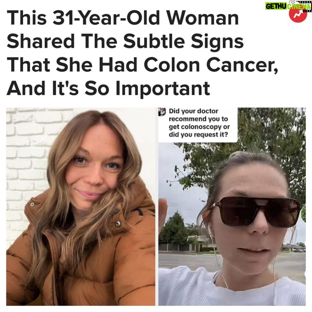 Buzzfeed Instagram - "I hope that one person sees this, gets a colonoscopy, or goes to the doctor for something they've been putting off, and it saves them." Link in bio 👆