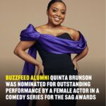 Buzzfeed Instagram - BuzzFeed alumni superstar Quinta Brunson was nominated for Outstanding Performance By A Female Actor in a Comedy Series for the SAG Awards this weekend! Beginning her journey at BuzzFeed, Quinta left a lasting impact through various productions and went on to make history through creating and starring in “Abbott Elementary” — making her mark as the first Black actress in over 40 years to win the Emmy for Outstand Lead Actress in a Comedy Series. She’s a big deal now, and we’re so proud to see all the success she’s found since BuzzFeed!