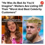 Buzzfeed Instagram - "This was about five years ago, but I served Logan and Jake Paul. They were as bad you would expect. They rented out a room for a private event and were super late. The strongest memory I have is how Jake looked annoyed that I asked for his ID. The dude was either 21 or 22 at the time. Maybe he’s just used to everybody knowing who he was. I wasn’t really aware of them before that night." Link in bio 😬