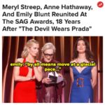 Buzzfeed Instagram - Meryl Streep, Anne Hathaway, and Emily Blunt reciting Miranda Priestly lines while presenting at the SAG Awards was perfect. Tap the link in our bio for more 👠