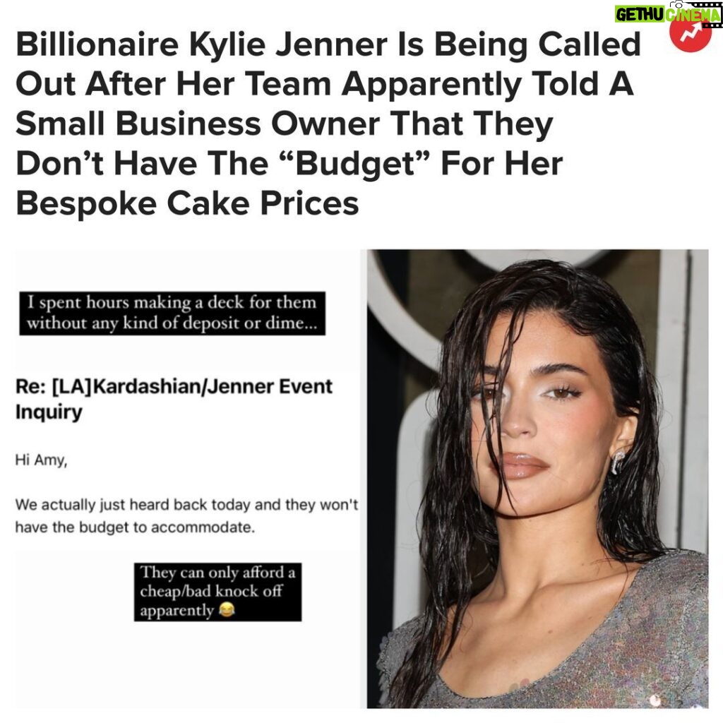 Buzzfeed Instagram - The cake exposé comes just days after Kylie’s big sister Kim Kardashian was branded “desperate for money” for trying to sell a “dirty” Birkin to her fans. Link in bio 🍰