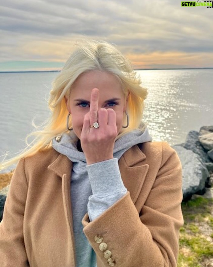 Byrdie Bell Instagram - We’re engaged!!! @mikecarver completely surprised me last Thursday when he proposed at Tod’s Point. I thought we were just taking pictures on the beach. I love my twin star more than life (that’s our nickname for each other and he even had “twin star” 💫💫 engraved on the band.)💍🌹💕 Old Greenwich