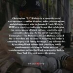 C.J. Wallace Instagram - The Frank White x Styled by TMark Collection is an on-going collaboration that celebrates creativity, passion and style. Collection One features our “All Star” patch design that is inspired by the 1994 MLB season, which famously had no championship due to the lockout that year. Coincidentally enough, this is also the year that Christopher “Notorious B.I.G.” Wallace first mentioned the name “Frank White” on record. This collaboration celebrates CJ and his father’s love for NY’s home team and the history of Hip-Hop. Each piece embodies a unique aspect of Hip-Hop culture. Creative Director: @cjordanwallace Executive Director: @themackster Art Director / Designer: @tmarkgotkickss Photographer: @marcusrussellprice Models / Family: @cjordanwallace @tmarkgotkickss Producers: @greotagency & @flip_1982 Executive Assistant: @_braheimqueen PA: @smithtaylorsounds AD: @chastarchild Wardrobe: @proclub_usa #allstar #fittedhats #collaboration #community #hiphop #icons #tmark #frankwhite #BIGapple #newyork Christopher Biggie Wallace Basketball Courts