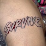 ¥ellow Bucks Instagram - Got a new ink "SURVIVE" 💥💥 @h1pierre
