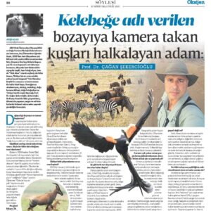 Çağan Şekercioğlu Instagram - @gazeteoksijen'deki bu röportajı gerçekleştiren @aysacar'a ilgisi ve emeği için çok teşekkürler. Bağlantı profilimde #linkinbio