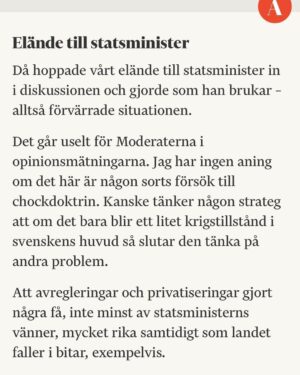 Özz Nûjen Instagram - 2024 blir ett tufft år för tuffe Uffe och hans blåbruna regering. @klenell skriver och beskriver det väldigt utförligt och träffsäkert om hur ansvarslösa högerpolitiker först förstör landet genom privatiseringar och vänskapskorruption för att sedan som vanligt skylla allt på invandrare… t.o.m. nu när hotet från Ryssland ska diskuteras. 😳🤷🏻‍♂️🤦🏻‍♂️ #svpol #blåbrun #regering #populism #rasism #sd #moderaterna #privatiseringar #nato #ryssland #mobilisering #krig #folkochförsvar #säkpol