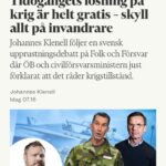 Özz Nûjen Instagram – 2024 blir ett tufft år för tuffe Uffe och hans blåbruna regering. @klenell skriver och beskriver det väldigt utförligt och träffsäkert om hur ansvarslösa högerpolitiker först förstör landet genom privatiseringar och vänskapskorruption för att sedan som vanligt skylla allt på invandrare… t.o.m. nu när hotet från Ryssland ska diskuteras. 😳🤷🏻‍♂️🤦🏻‍♂️ #svpol #blåbrun #regering #populism #rasism #sd #moderaterna #privatiseringar #nato #ryssland #mobilisering #krig #folkochförsvar #säkpol