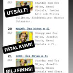 Özz Nûjen Instagram – Så här ser läget ut för idag, imorgon och på torsdag. Utsålt i #Landskrona ikväll. 🙏🏽❤️ Tack alla som köpt/köper biljetter. 😘 På onsdag 20 sept i #Malmö finns fåtal biljetter kvar så köp din biljett nu innan du blir utan. På torsdag 21 sept till #Lund finns biljetter kvar – men kanske inte så länge 🤷🏻‍♂️ så gå in på www.oslipat.com och köp! 😘 puss och kram och ha en fin dag ☀️🙌🏽 #standup #comedy #show #oslipat @oslipat #skåne #södra #sverige