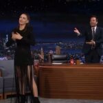 Úrsula Corberó Instagram - Ahhhhhhhhhhh 🤪🤪🤪 Thank you for having me, I had so much fun @jimmyfallon @fallontonight 💘 - Chic@s chic@s gracias por tanto mensaje precioso. Qué noche inolvidable ✨