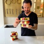 Cédric Grolet Instagram - Certainement une de mes créations les plus difficiles et amusantes à faire! De retour en septembre le #rubiks ! Ici Citron, fraise, pistache, pamplemousse, coco, orange! Quel serait votre rubiks préféré? #cedricgrolet #lemeurice 🎁