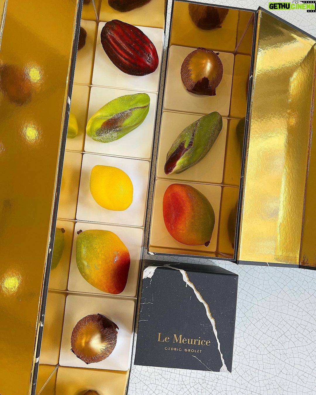 Cédric Grolet Instagram - Une nouvelle carte avec une toute nouvelle identité au #meurice ! Mangue, Pistache, Noisette, Citron, Cacao et bientôt peut-être une datte?! 📜 Cedric Grolet