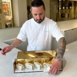 Cédric Grolet Instagram - Pour la première fois « NOUGAT » en trompe l’oeil, pistache, amande et miel. Disponible à partir de mercredi dès 12h à #lemeurice ⬜️ #cedricgrolet
