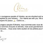 Céline Dion Instagram - #standwithukraine ❤️