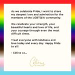 Céline Dion Instagram - #Pride #Pridemonth #Fierté #fierté2020