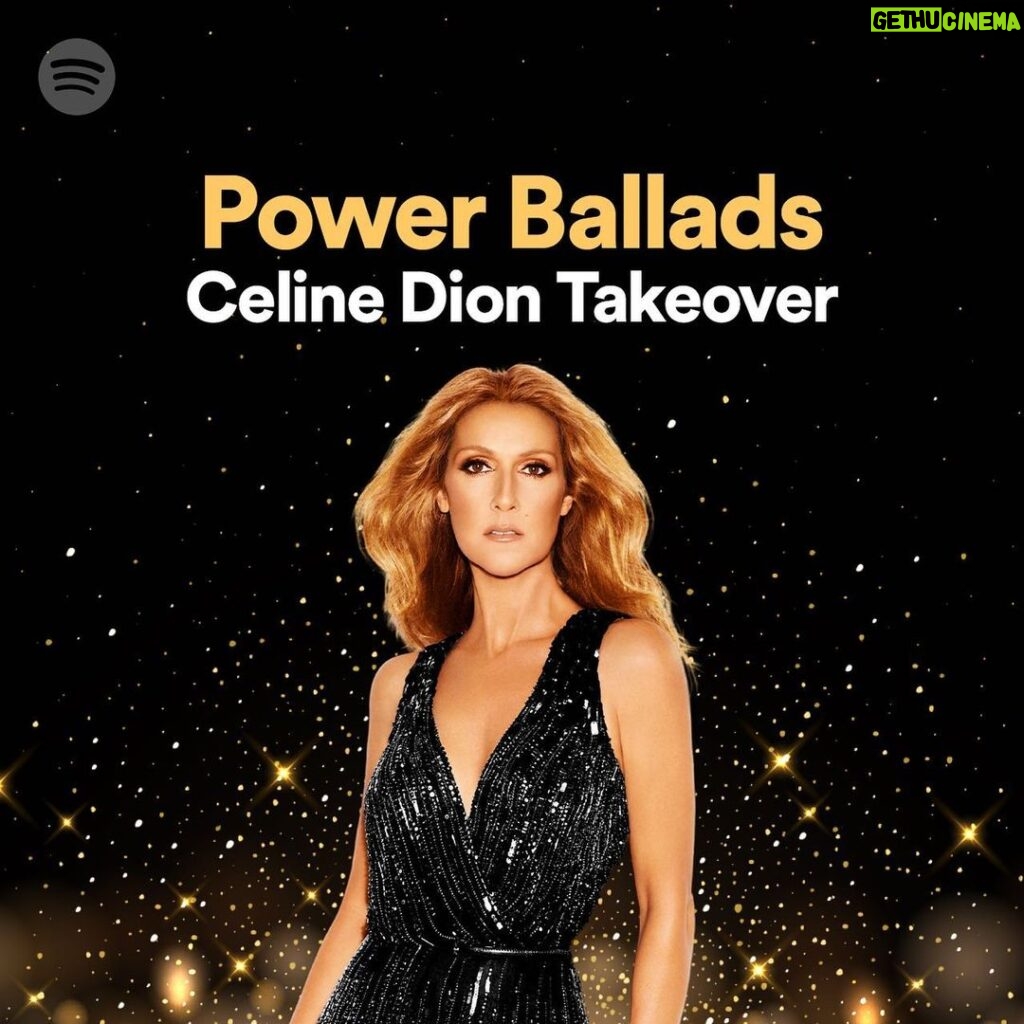 Céline Dion Instagram - Check out Celine’s takeover of the Power Ballads playlist to bring in the New Year 🎆, including the some of her personal favourites. Happy New Year! - Team Celine @SpotifyUK 🥁🎶🥁 Link in bio / Lien dans la bio