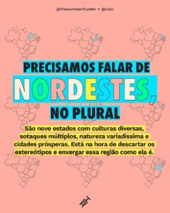 Caio Braz Instagram - A região abrange nove estados. Nesse território imenso, há espaço pra muitas culturas e realidades. Tem dificuldades e desigualdades, frutos de políticas nacionais de apagamento e exclusão? Sim. Mas também tem cidades do Ceará com a melhor educação do país e a capital que mais cresce no país, João Pessoa. Isso sem falar da simpatia e da hospitalidade. O Nordeste é múltiplo, é diverso, é complexo e não tem nada igual. Aqui, em parceria com o jornalista @caio, a gente explica por que está mais do que na hora de descartar os estereótipos e enxergar essa região como ela é.