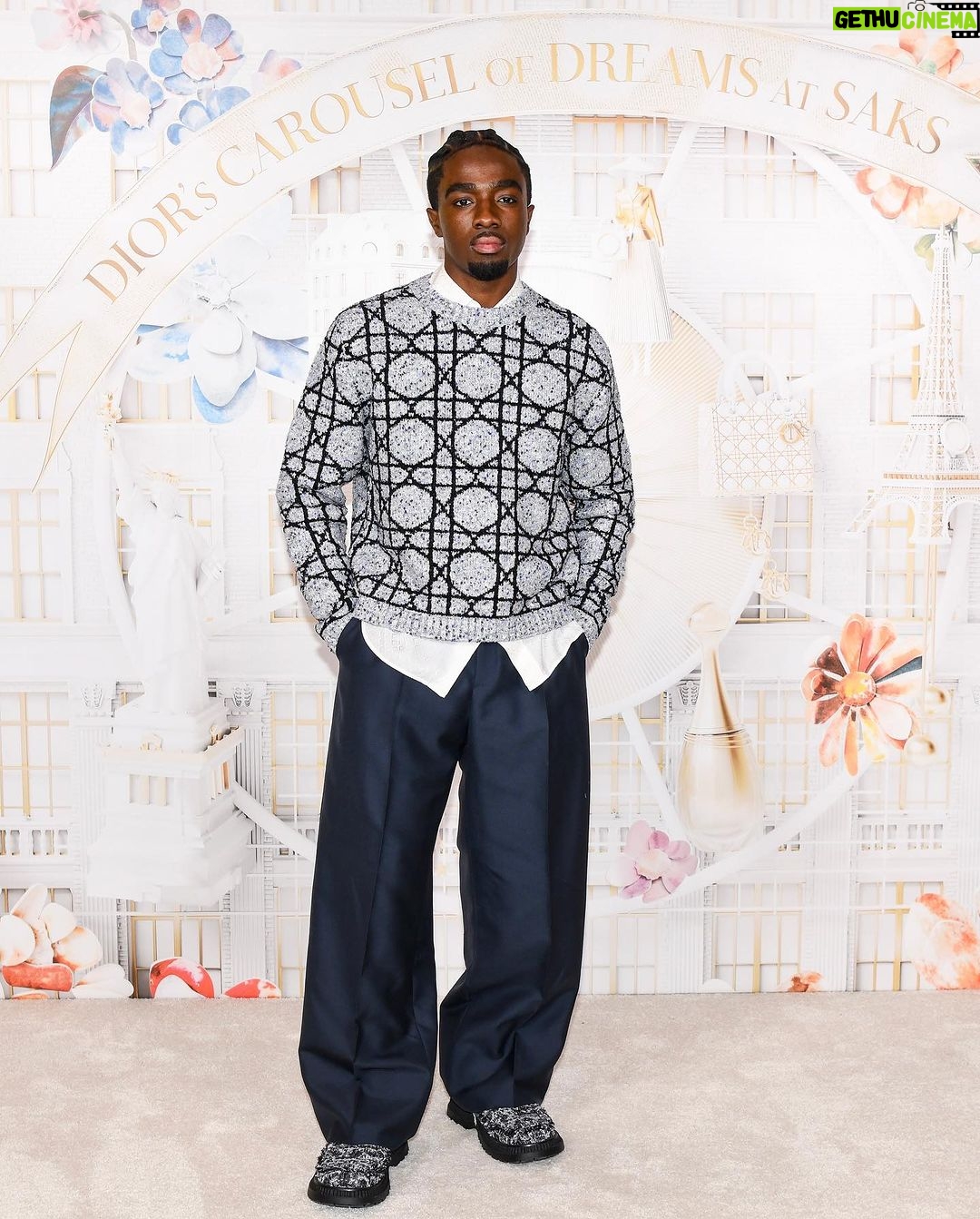 Caleb McLaughlin Instagram - Kicking off the Holiday season with Dior’s Carousel of Dreams at Saks #saksxdior