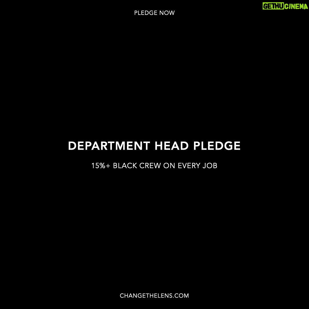 Calmatic Instagram - Proud to join @savanahleaf and hundreds of black filmmakers in taking this pledge so we’re no longer anomalies! Black people represent approximately 15% of the United States and London. CHANGE THE LENS is a pledge to ensure the representation of black filmmakers within the commercial and music video film industry is reflective of the greater population. PRODUCTION COMPANY PLEDGE 15%+ black directors on roster Consult with a head of Diversity & Inclusion TALENT AGENCY PLEDGE 15%+ black talent on roster PRODUCER PLEDGE 15%+ black department heads and crew on every job DIRECTOR PLEDGE 15%+ black department heads and crew on every job DEPARTMENT HEAD PLEDGE 15%+ black crew on every job PLEDGE NOW @ WWW.CHANGETHELENS.COM