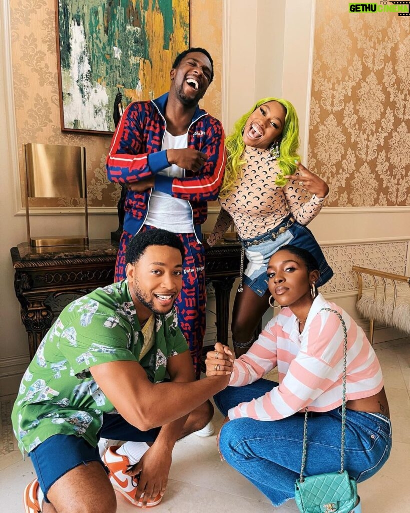 Calmatic Instagram - Just want to take the time to thank my amazing cast for House Party. Beyond the great performances you all gave. I had a good ass time just being on set and kicking it. We all went through SO MUCH filming this thang 😅. I learned so much as a director with you guys and I appreciate y’all for allowing me to start my career off with y’all. Love y’all forever and can’t wait to work again. We just getting started mane. Make sure y’all go see House Party in theaters everywhere right now!