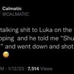 Calmatic Instagram - Shout out for the shout out! My dawg @jacoblatimore really did his thing last night on Jimmy Kimmel. Was super excited to see this.🕺🏾 Sidebar: Luka definitely definitely called ME a pussy when we was sitting courtside. I need that fade. 😅