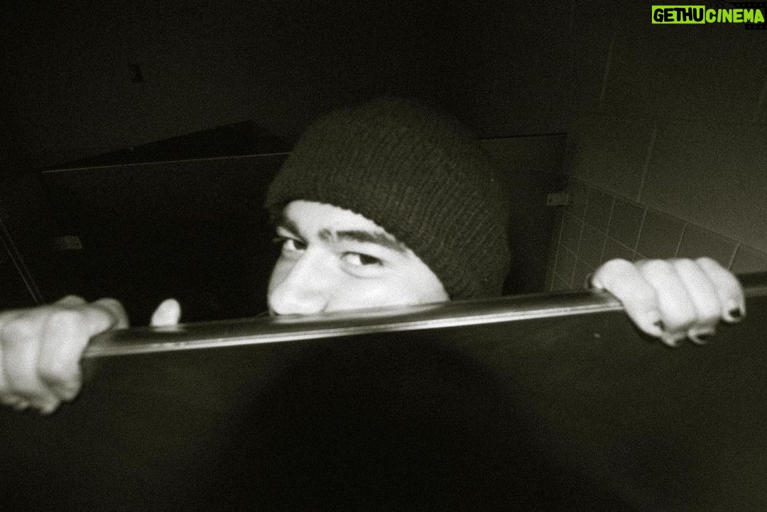Calum Hood Instagram - Sometimes to get to the good photos you gotta go through the bad ones... @andydeluca 📸 and I laughed for a solid 20 minutes at the second photo lol. I also don’t know why we chose to take photos in a bathroom stall. It was a strange day. Penn State