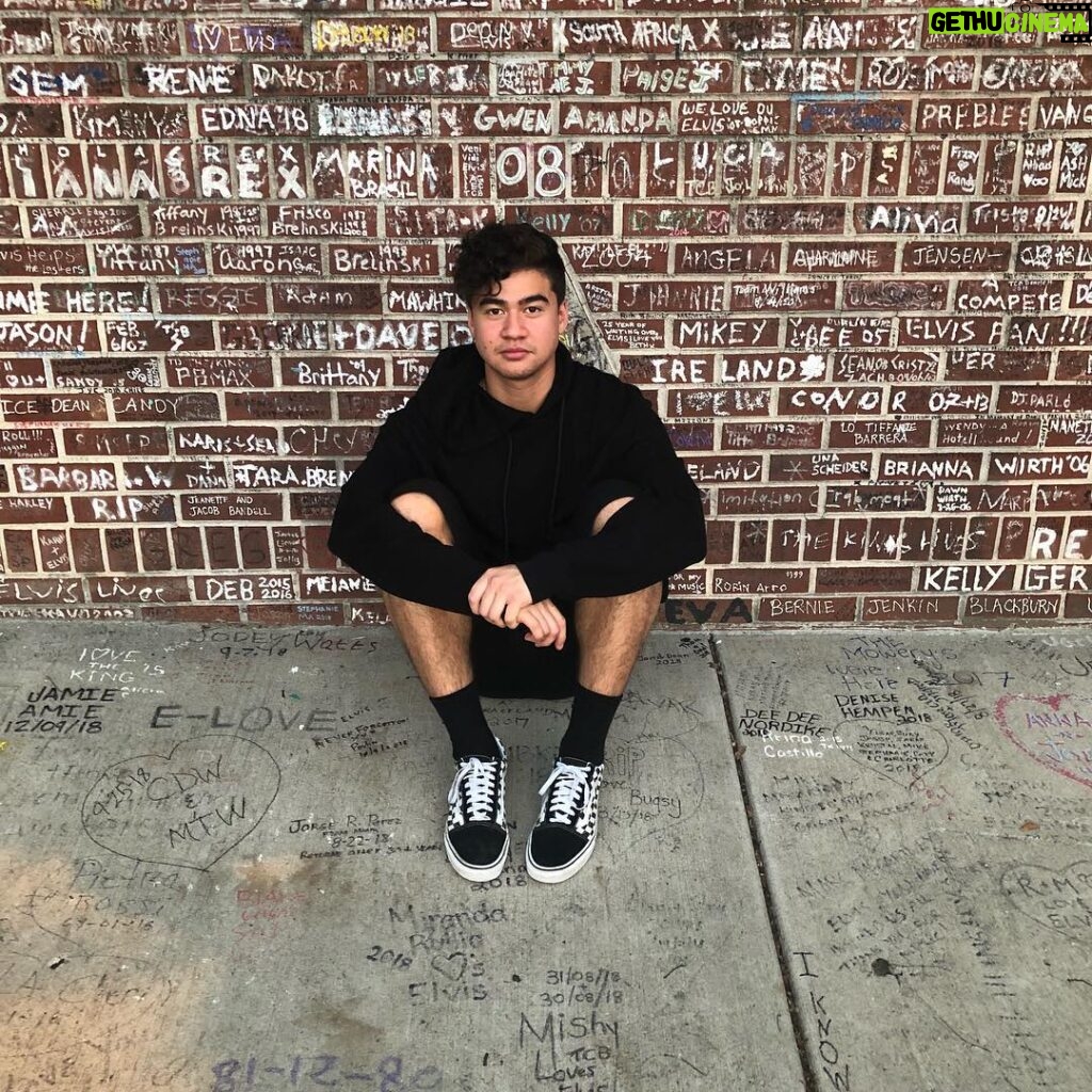 Calum Hood Instagram - ⚡️Taking Care of Business in Memphis, Tennessee. Had an amazing time visiting Graceland. Always and forever will be in awe of Elvis Presley. Excuse my day off attire.⚡️