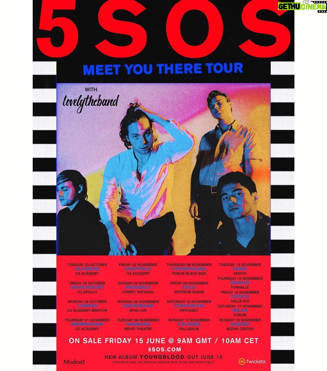 Calum Hood Instagram - Meet You There Tour UK & EU dates announced! Bringing friends you’ll like too. 💀🌹