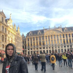 Calum Hood Instagram - Woke up in Belgium with some of my best friends. Also the dog made me think of my dog, duke. I miss my dog, duke.