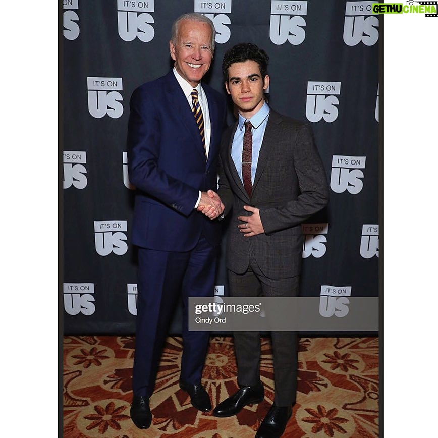 Cameron Boyce Instagram - Last night I had the unbelievable honor of introducing Vice President @joebiden at the #BidenCourageAwards here in NYC. In 2014, VP Biden and President @barackobama launched their non-profit program @itsonus. An organization committed to combating campus sexual violence by empowering students to (in Joe’s words) “holler!!” and intervene when witnessing sexual harassment/assault/abuse. He told anyone who’d listen that “we have to change the culture.” Met some real life super heroes last night, including @respected_mind and @vladcarrasco (both of whom will hold public office one day... I’m sure of it.) who both refused to be bystanders. Beyond proud to be a part of last nights event. Uncle Joe rules. Russian Tea Room