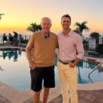 Cameron Mathison Instagram - Sunsets and smiles with my dad this week☺️ (and lots of golf😃) Mom would have loved our time together. Love you🙏🏼❤️ #fatherandson #thinkingofyoumom❤️ Naples, Florida