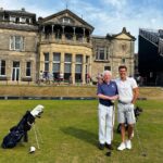 Cameron Mathison Instagram - A day I will never ever forget. The Old Course at St Andrews is an almost spiritual place for golfers. It’s a course I have dreamed about playing since I was 10 years old and watched Jack Nicklaus win The Open Championship there. To play this iconic course, the first day it was open to the public following the the 150th Open Championship, was beyond my wildest dreams. The course was set up exactly as the pros played it on Sunday, and I kept having to pinch myself to make sure I wasn’t dreaming. In the photos you see my tee shot on the famous 18th hole (I two-putted from the valley of sin for par), my eagle putt on #5 that burned the edge (made birdie), me and Bobby on the first tee (the incredibly kind St Andrews resident who got us the tee time despite thousands of people trying), and most importantly, Lucas and Vanessa (Leila couldn’t make the trip) joining me on the iconic Swilcan Bridge (where all the greats have stopped to take their photo). Huge thanks to @markscoon for introducing me to Bobby and making this dream a reality. #bucketlist #dreamcometrue #golf #standrewsoldcourse